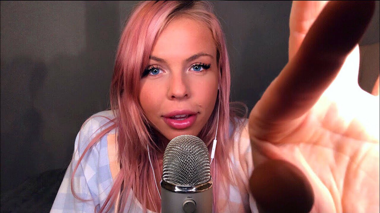 ASMR | Face Touching & Hand Movements with Trigger Words