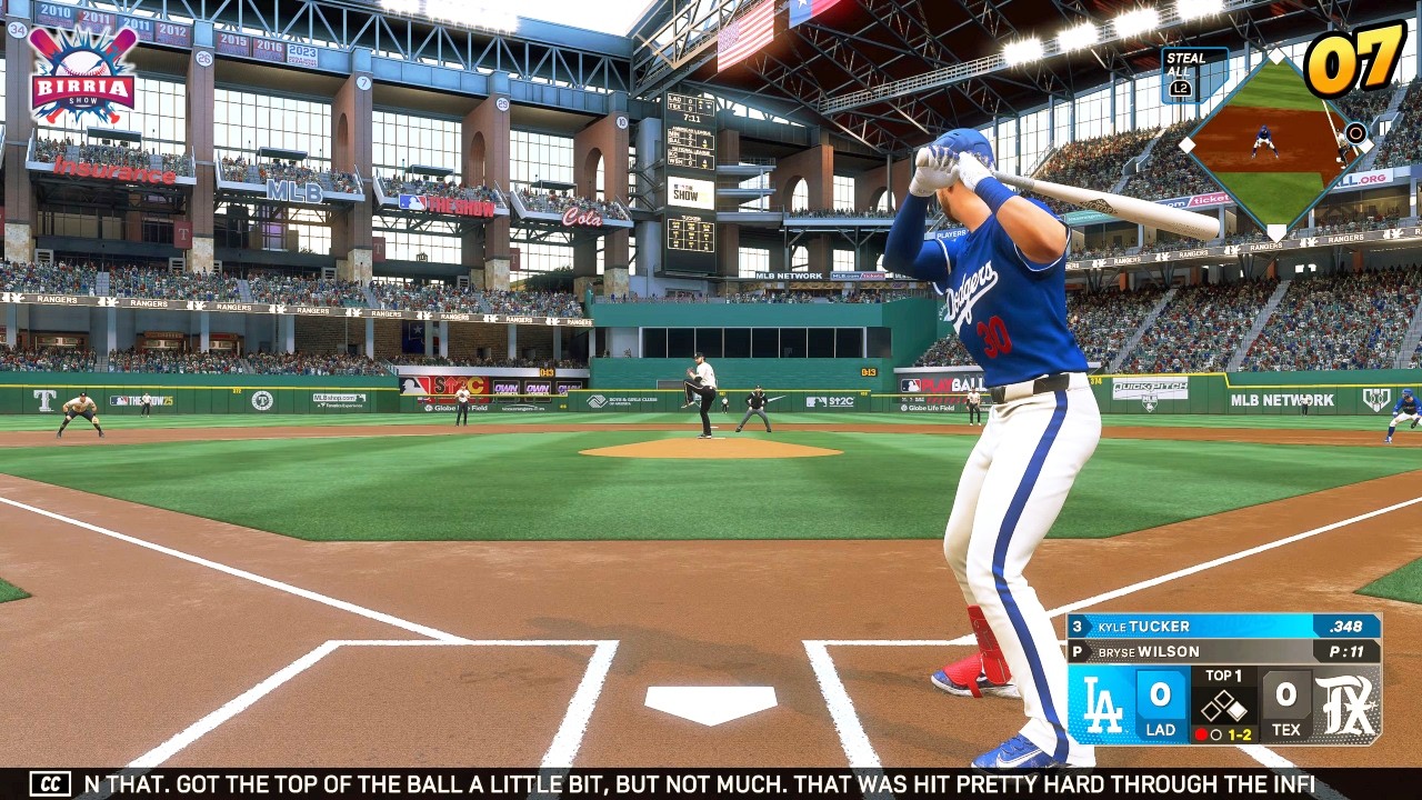 Los Angeles Dodgers vs Texas Rangers: Kyle Tucker Debut | PS5 4K