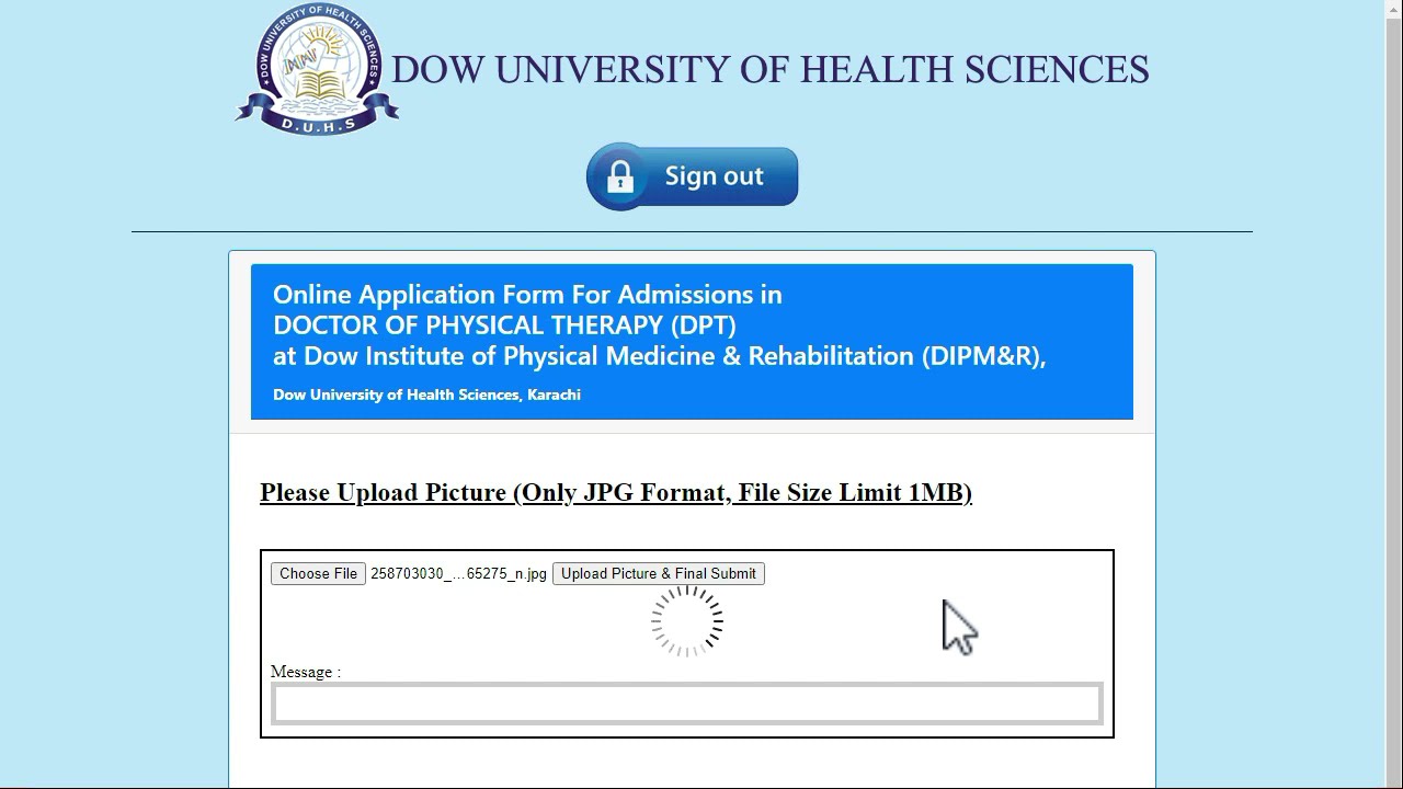 Admission Open in Dow University of Health Sciences Karachi in DPT, PharmD, BS Biotechnology 2021-22