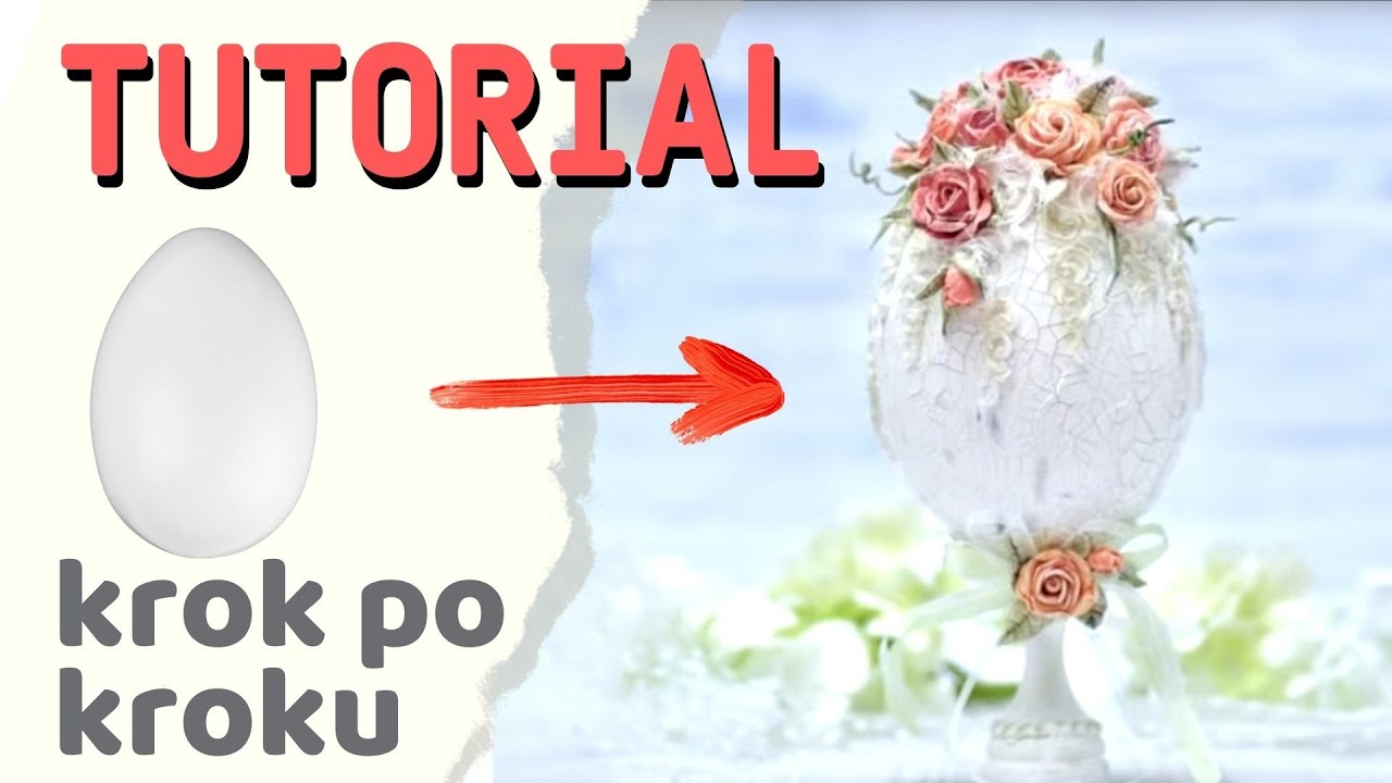 Stroik wielkanocny jajko popękane - DIY tutorial No.738