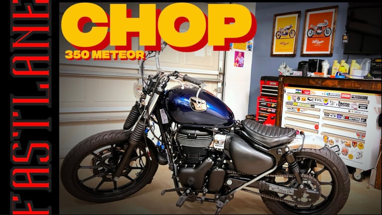 METEOR 350 CHOPPER BOBBER - CHOPPING and SEAT FABRICATION