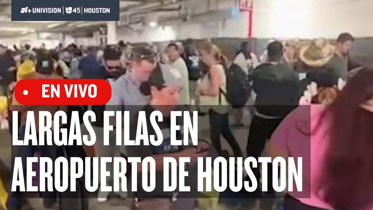 5 horas en filas: Así se ven los aeropuertos de Houston debido al cierre parcial del gobierno