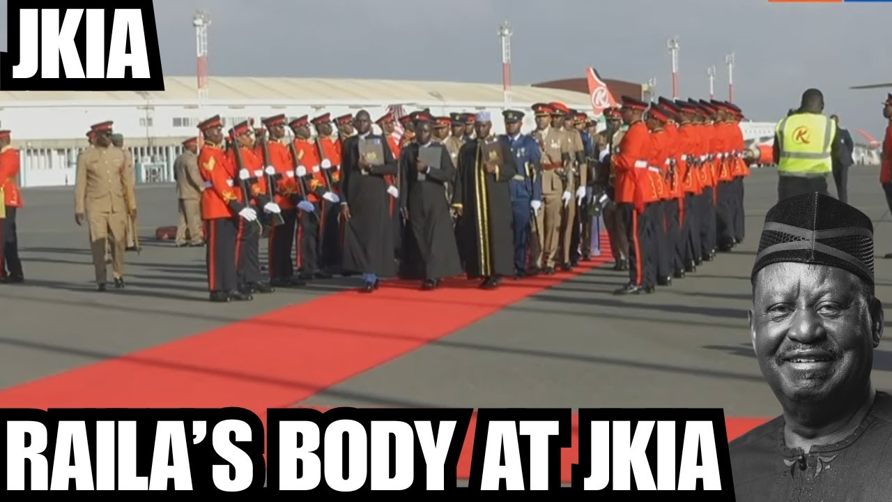 Situation at JKIA as Raila Odinga's body arrives from Mumbai, India