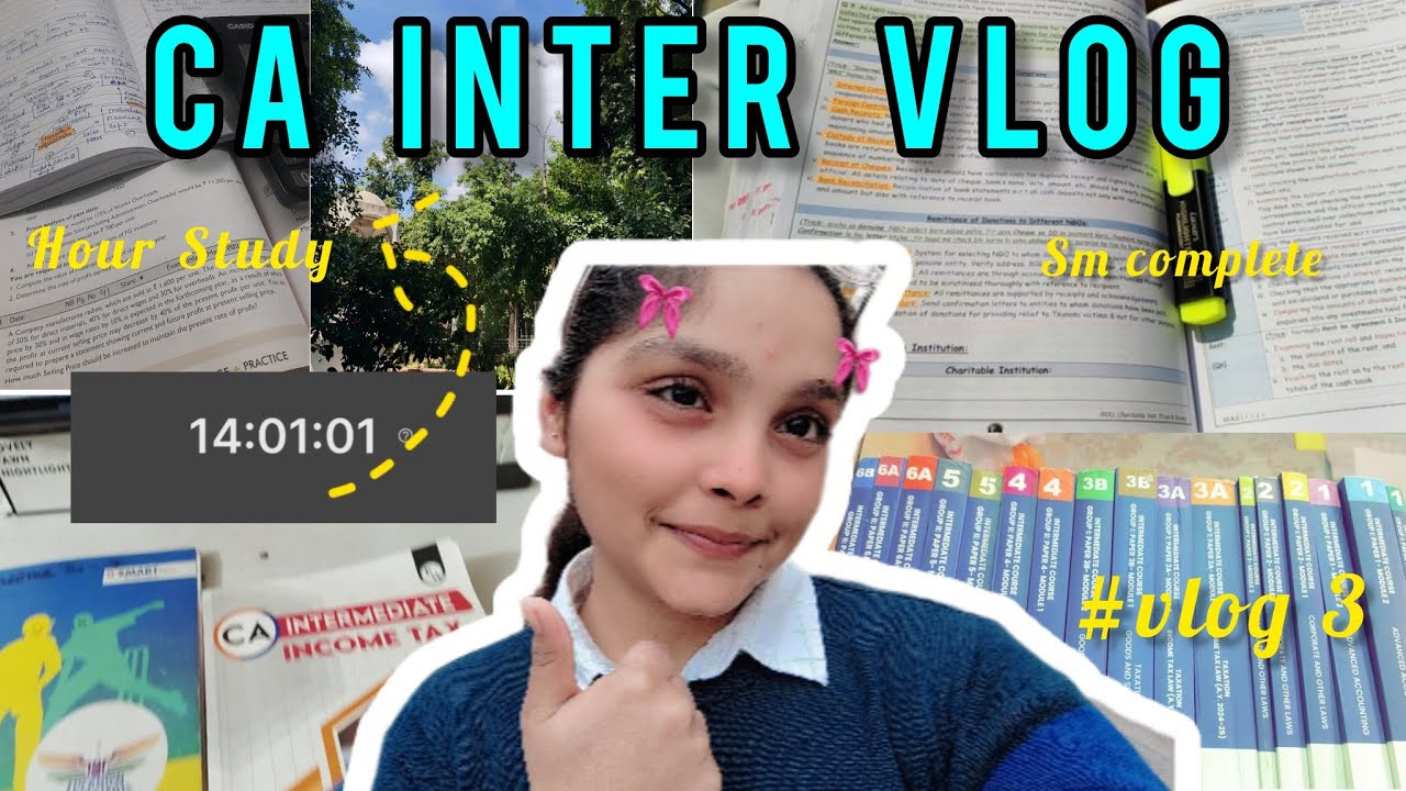 CA Inter Study Vlog | A Day in My Life 📚✨ | 14 Hours Study | Motivation 💪