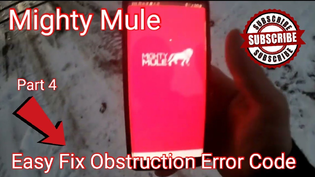 Код ошибки Mighty Mule Obstruction