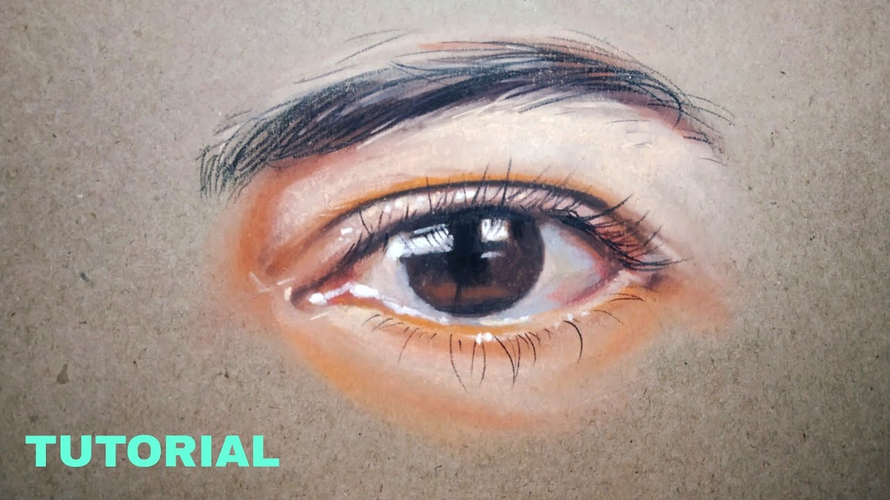 How To Draw Realistic Eye/ Soft Pastel Eye Drawing, Tutorial for Beginners