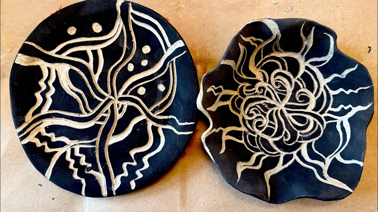 Create unique sgraffito designs on your own handmade slab plates and bowls