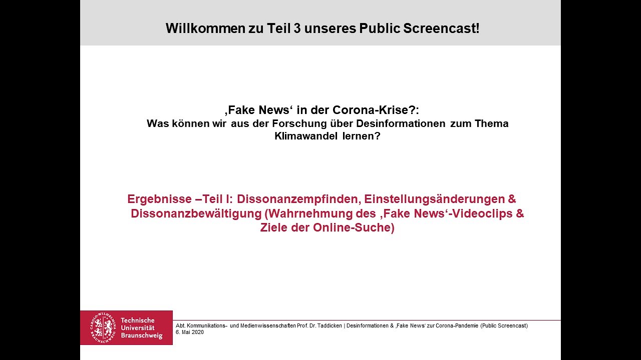 #3 Ergebnisse I: Dissonanzempfinden, Einstellungsänderungen & Dissonanzbewältigung