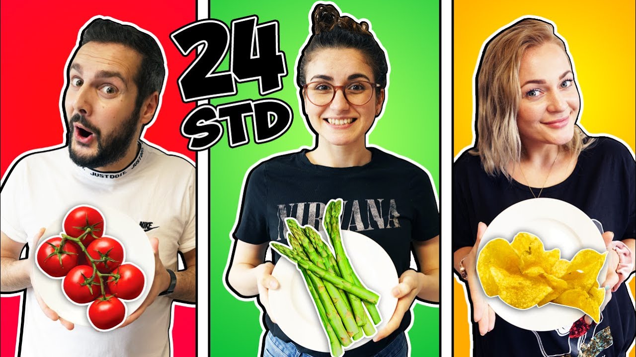 24 STUNDEN EINE FARBE ESSEN ! LUSTIGE CHALLENGE mit Kaan, Dania & Bianca