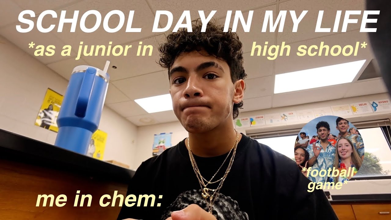 SCHOOL DAY IN MY LIFE *as a junior in high school* | 6am vlog, football game, work, + quizzes