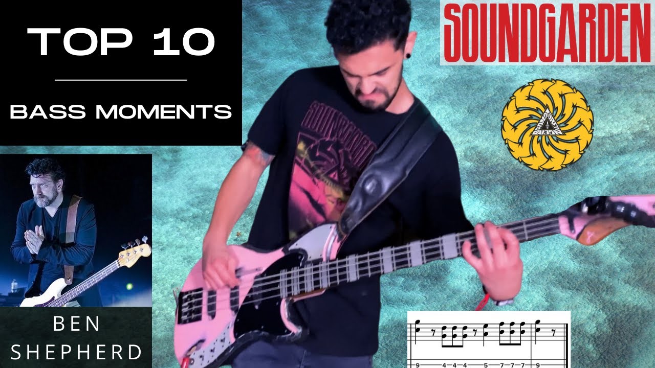 Top 10 Soundgarden Bass Moments (Ben Shepherd) | w/ Play Along Tabs