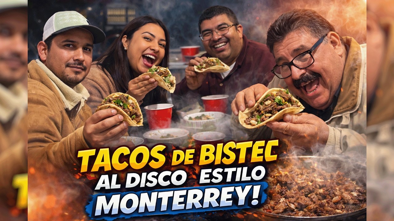 Tacos en disco al estilo Monterrey 🌮🤩🤤 l Invitación de un suscriptor🙌🏻✌🏻