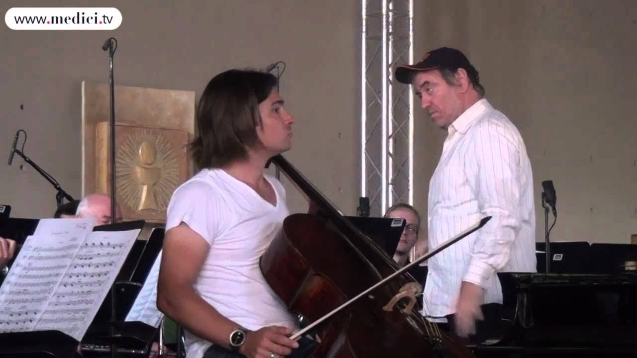 VALERY GERGIEV AND GAUTIER CAPUCON REHEARSE IN EGLISE SAINTE BERNADETTE