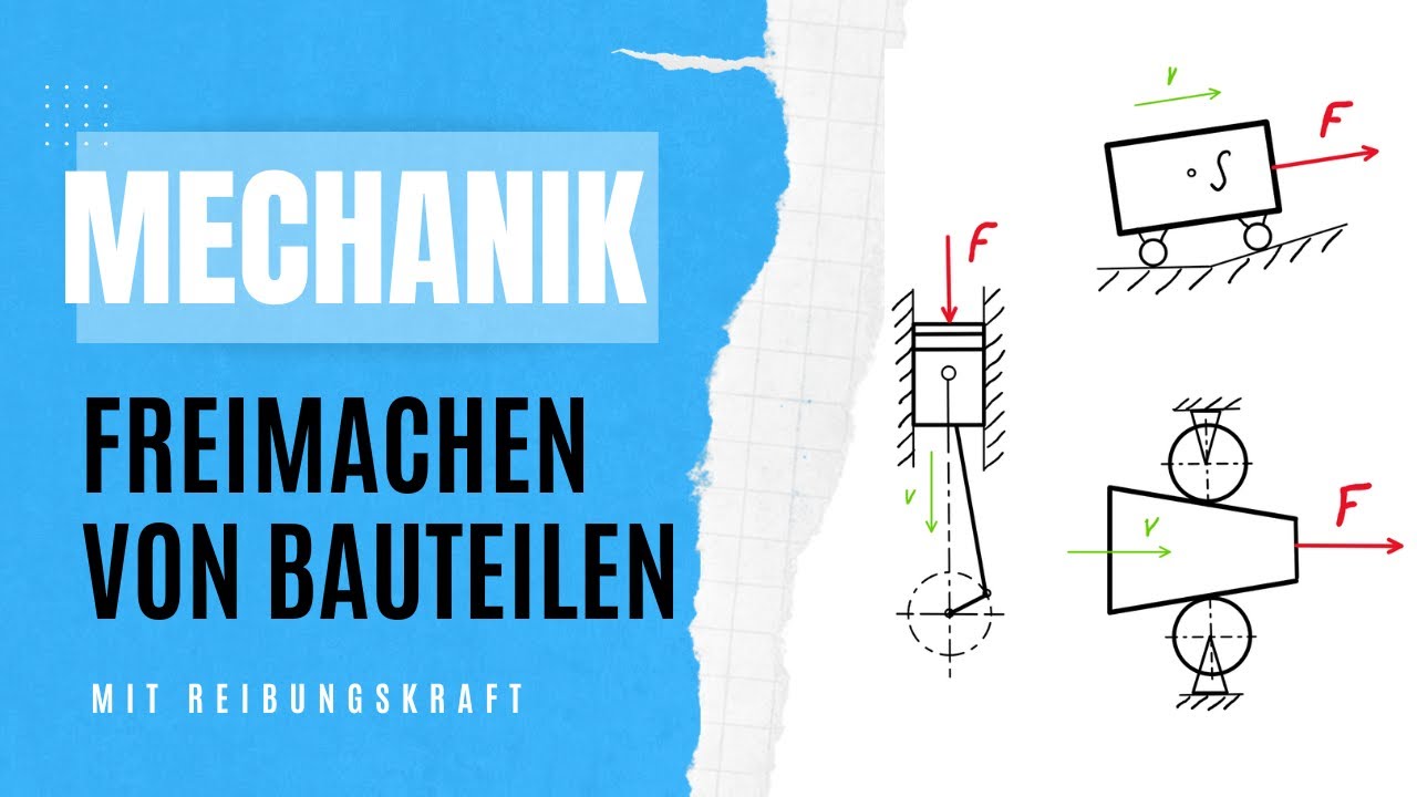Mechanik Freimachen von Bauteilen mit Reibungskraft | Technische Mechanik Nachhilfe