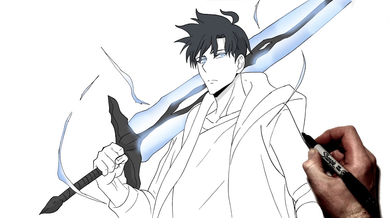How To Draw Sung Jin Woo Sword | Step BY Step | Solo Leveling