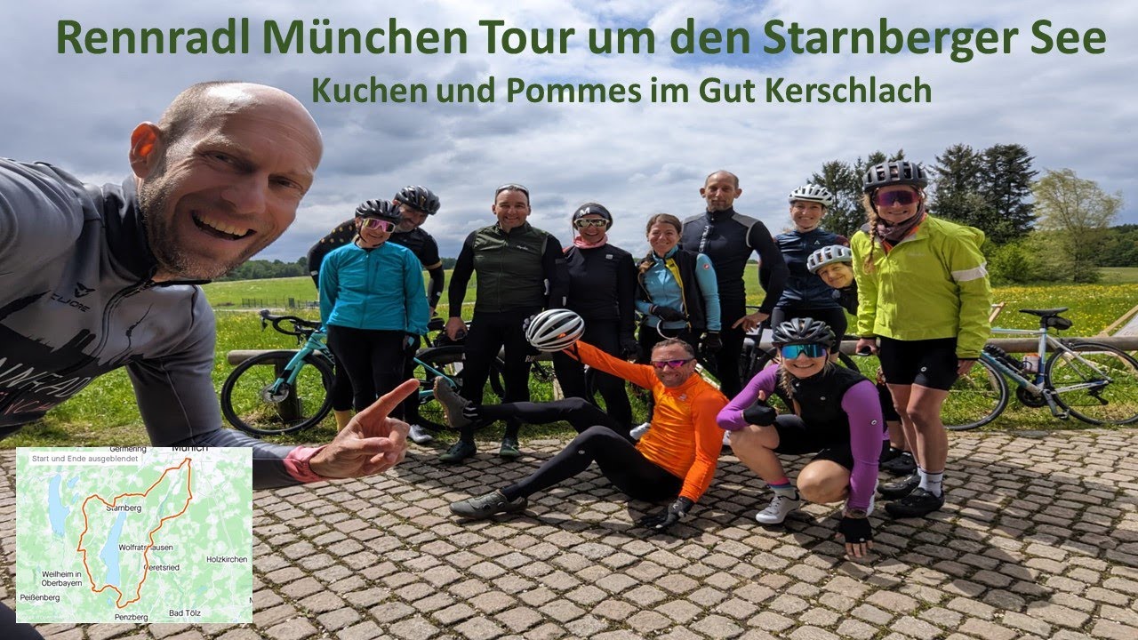 Rennradl München Tour um den Starnberger See mit Kuchen im Gut Kerschlach