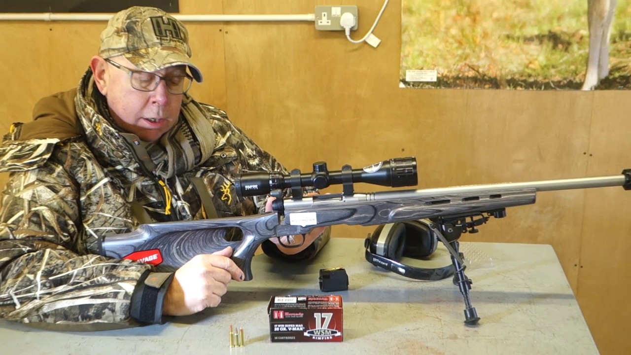 Savage B.MAG Varmint .17 WSM Bolt Action Rifle with Wildcat Panther Moderator