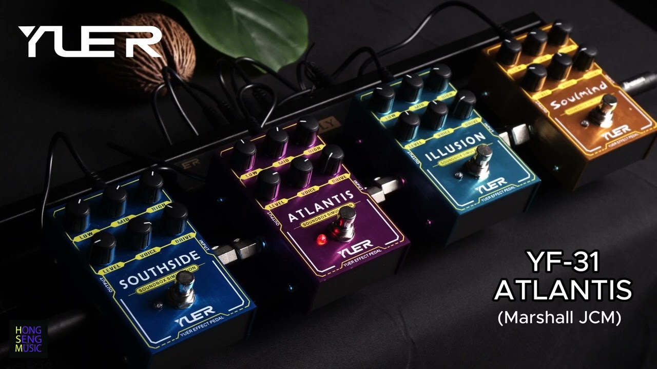 YUER Amp Simulators Pedal Demo YF-31 Atlantis YF-32 Southside YF-33 Illusion YF-34 Soulmind