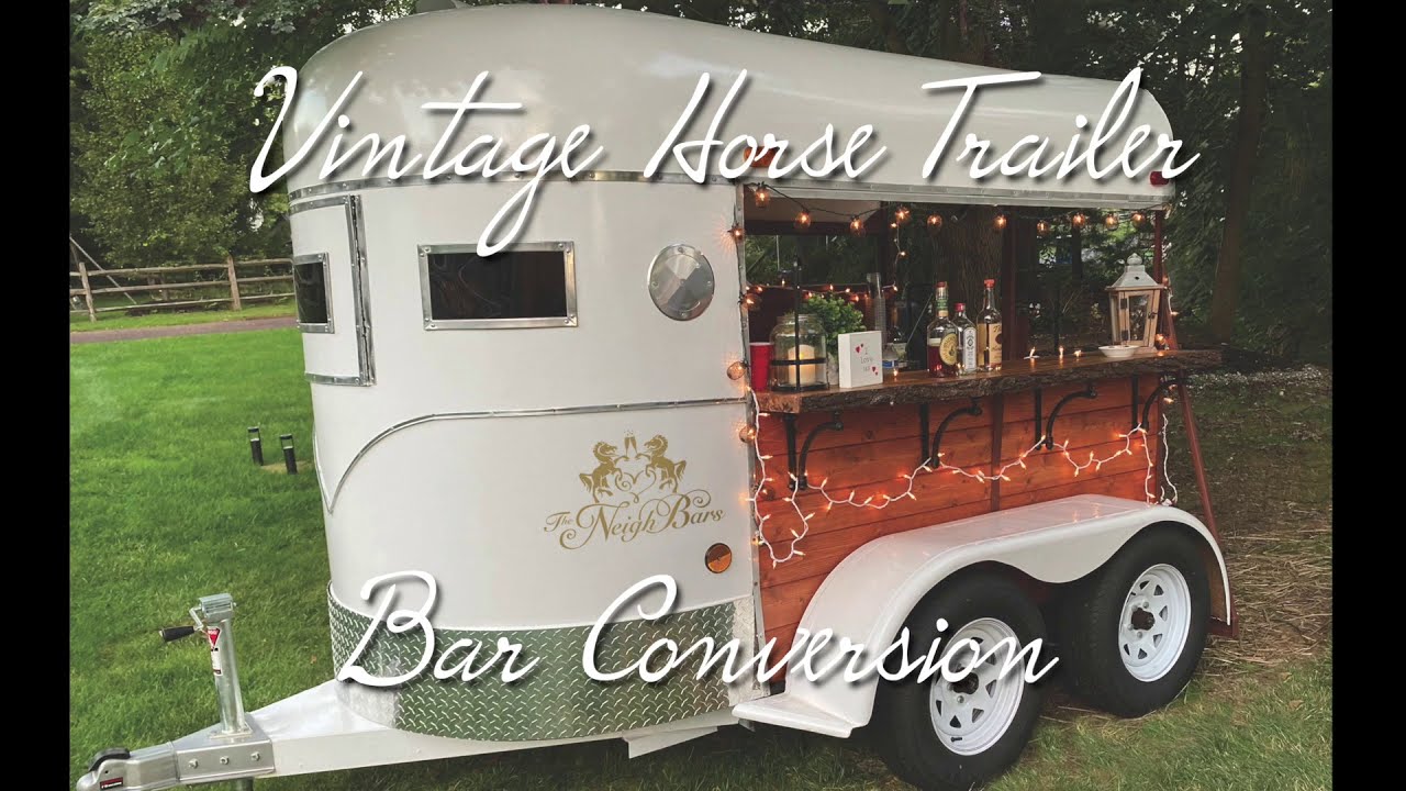 Vintage horse trailer bar conversion