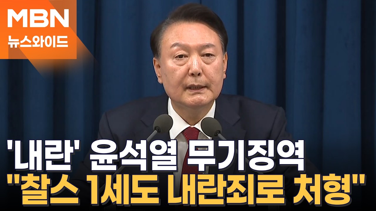 내란 우두머리 윤석열 무기징역…