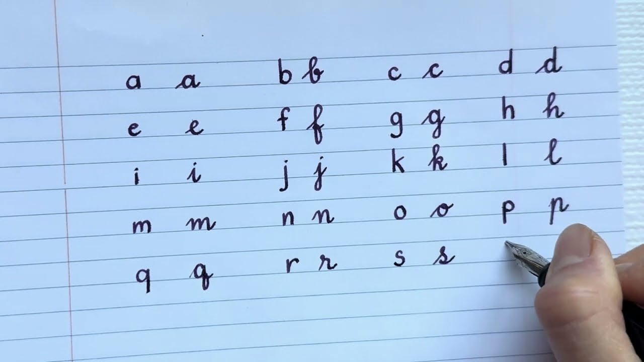 How to write small letters a to z| Cursive Handwriting a to z
