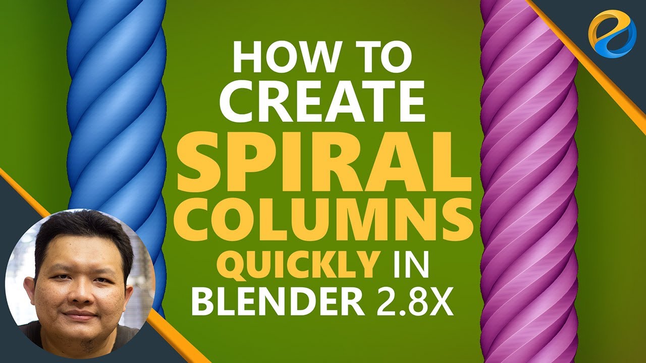 How to create spiral columns quickly in Blender 2.8x