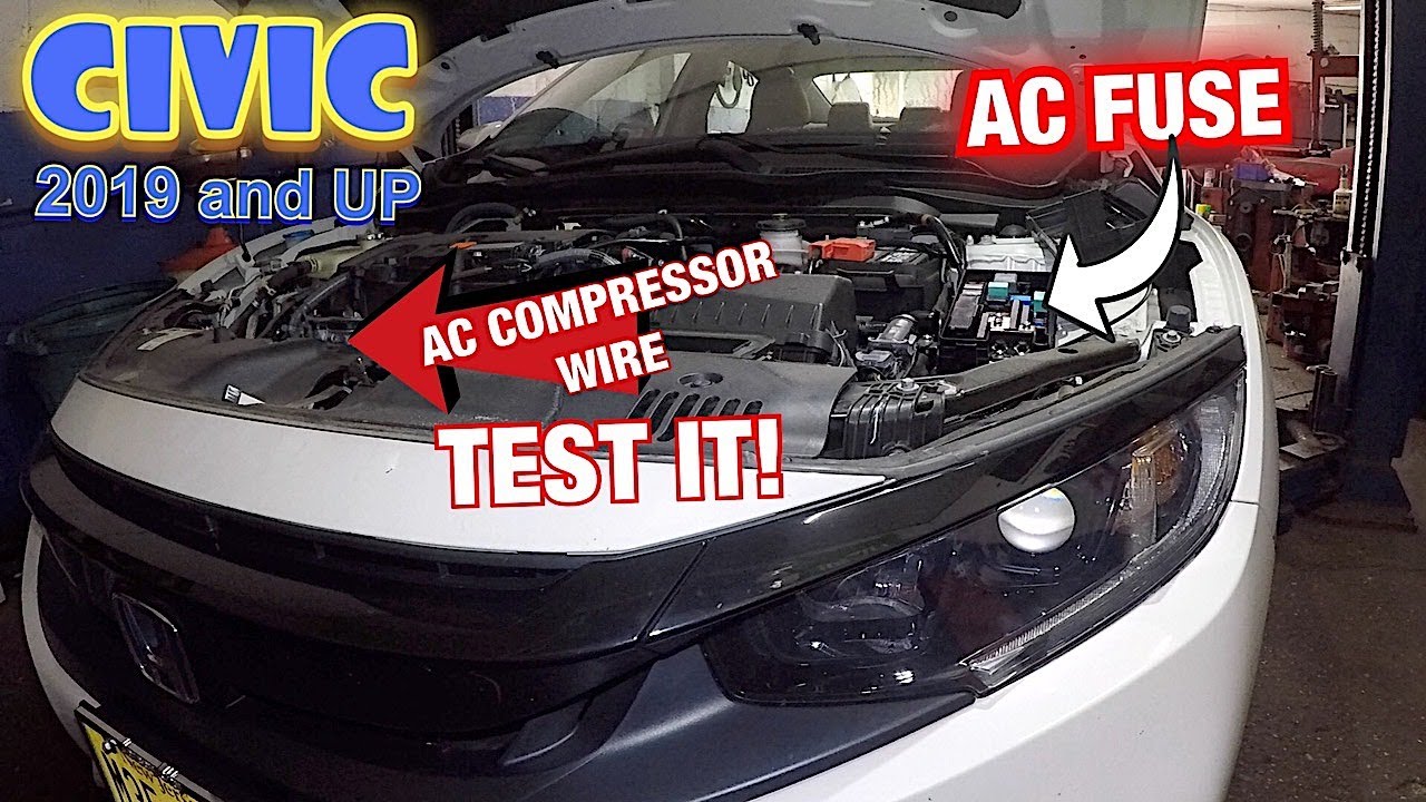 Honda Civic 2017 and UP AC compressor fuse and power wire to ac compressor