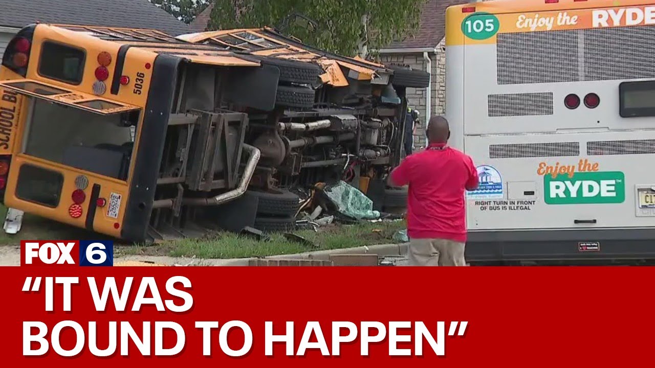 Racine school bus, city bus crash | FOX6 News Milwaukee