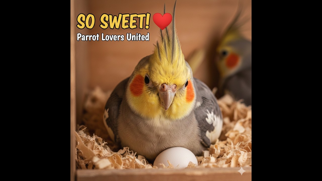SWEET COCKATIEL PARENTS: Waiting for Their Babies! ❤️🦜| تفريخ طيور الكوكتيل#shorts 