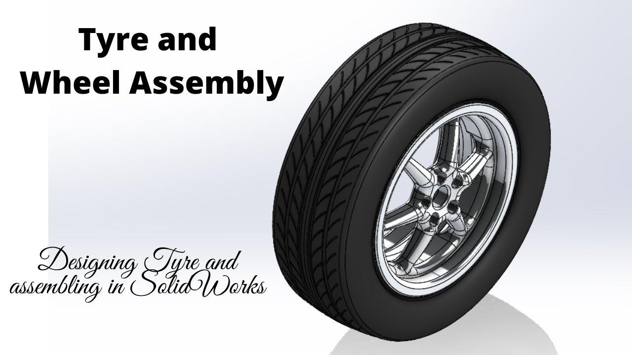 Designing a Tyre in SolidWorks || Wheel assembly || Wheel
