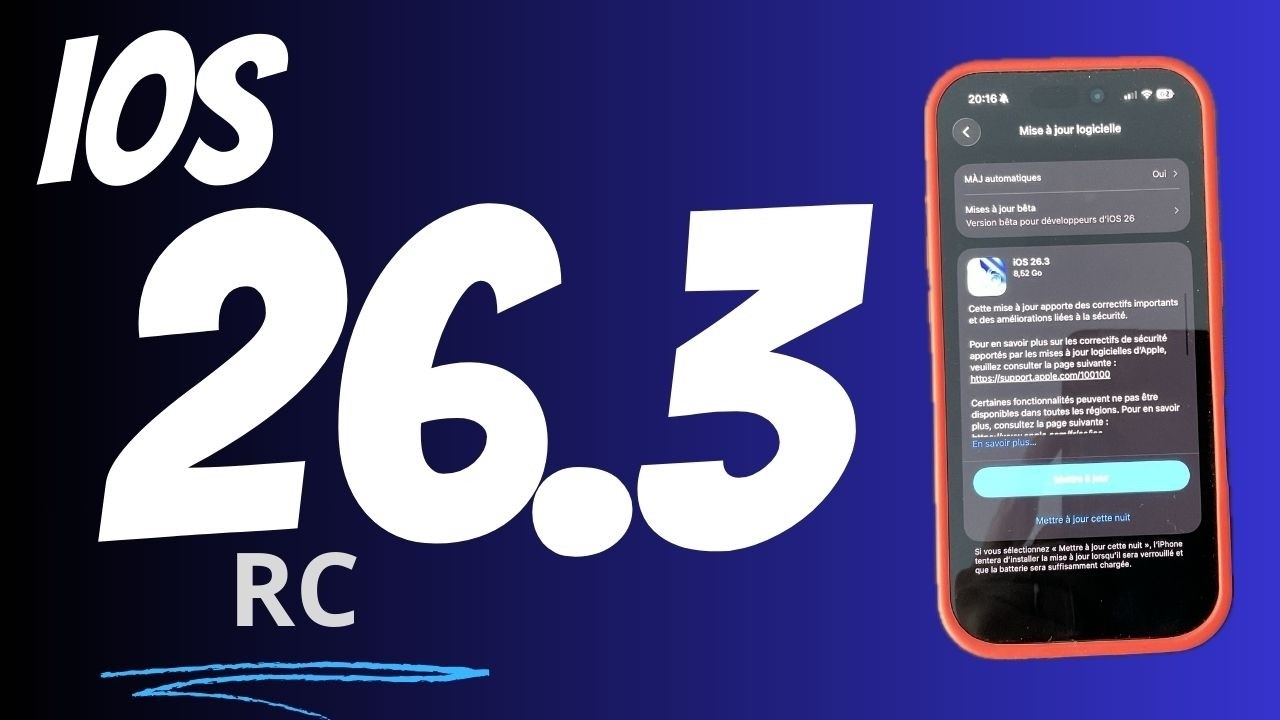 iOS 26.3 RC disponible!  Quelles nouveaut&eacute;s sur iPhone?