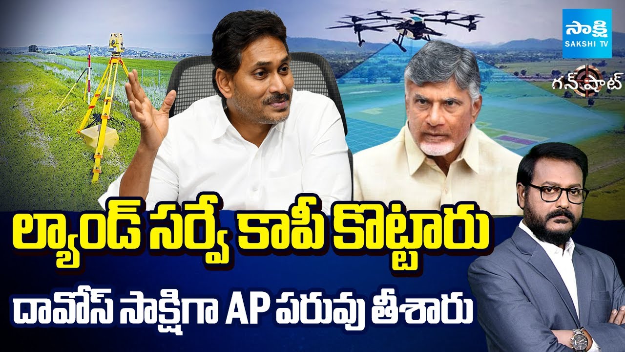 Anchor Eshwar Gunshot | YS Jagan Land Resurvey | Chandrababu Davos Tour | Sakshi TV