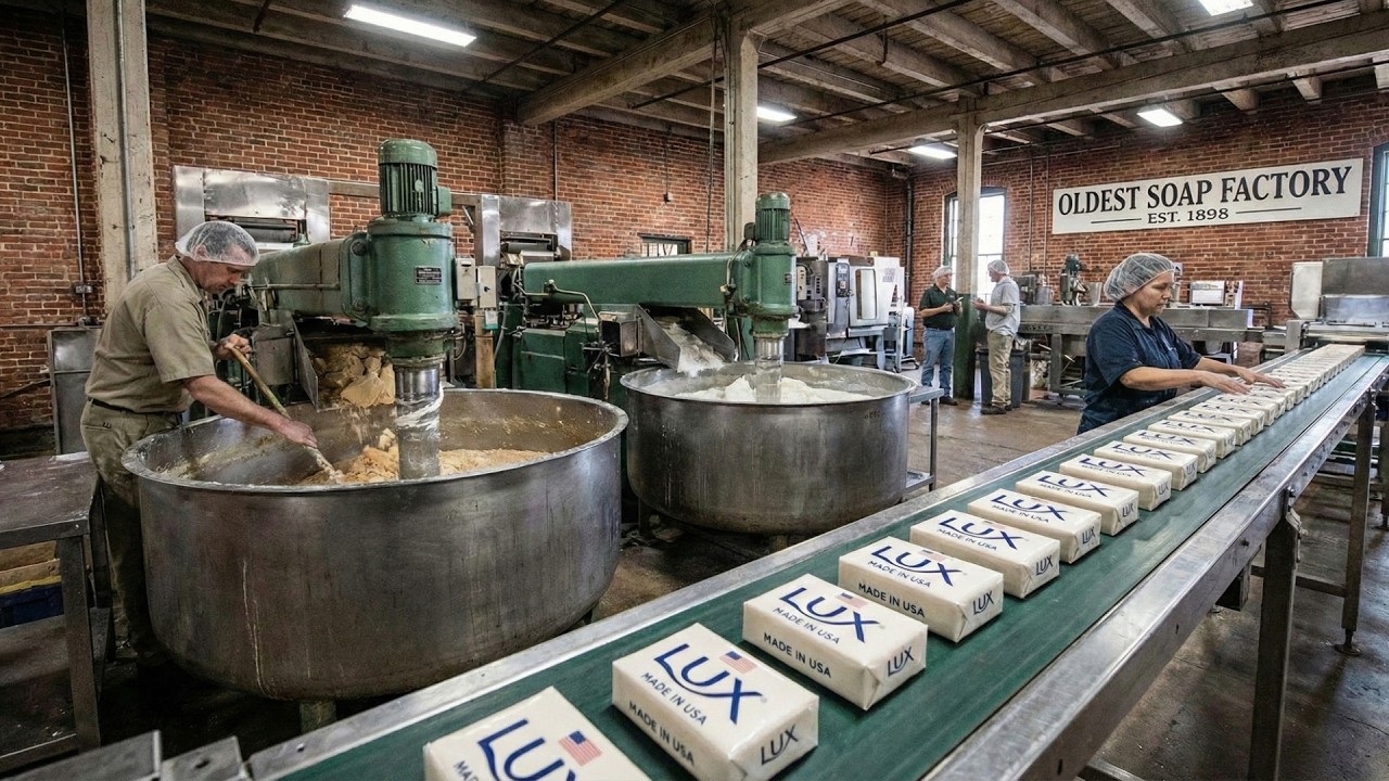 How Soap Is Made in the USA | Lux Soap Factory Production Line Tour