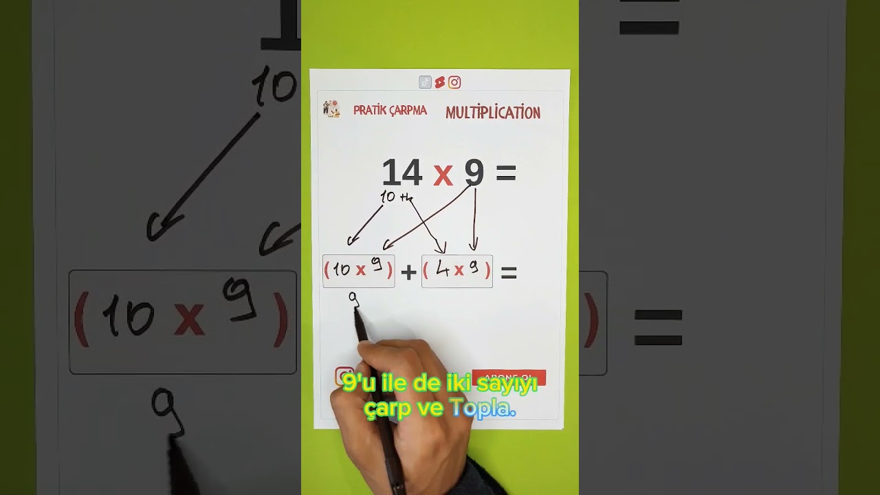 Pratik &Ccedil;arpma #shorts #maths #multiplication #matematik