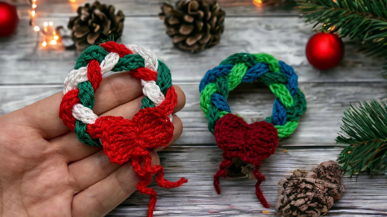 Zuckersüßen Weihnachtskranz häkeln | Deko | Weihnachten | Ornament