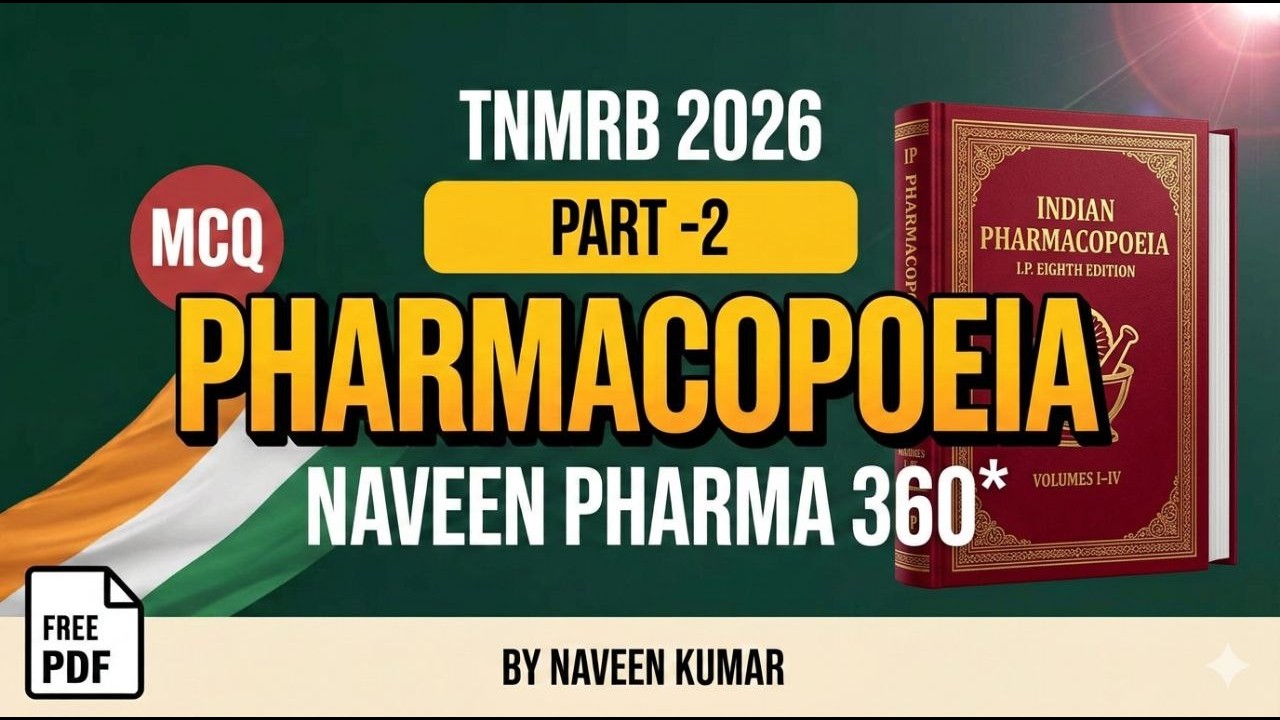 PHARMACOPOEIA MCQ PART -2  EASY TRICK One Shot
