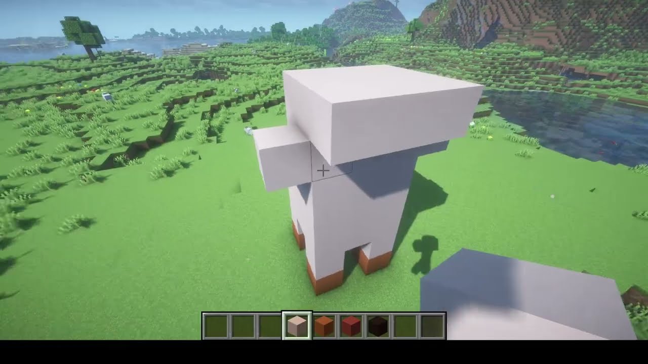 How to build a Sheep statue simple and easy #minecraft #minecraftminibuild