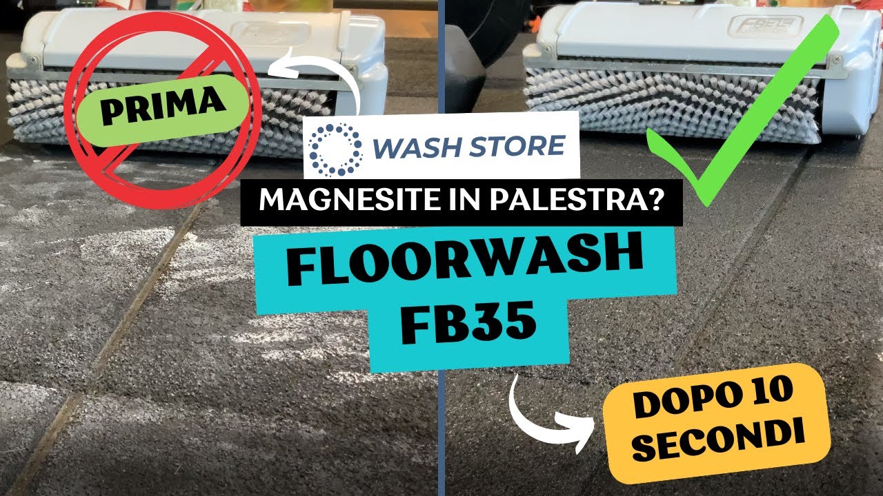 Palestra Pulita e Sicura: Come Rimuovere la Magnesite dal Pavimento Gommato con la Floorwash FB35