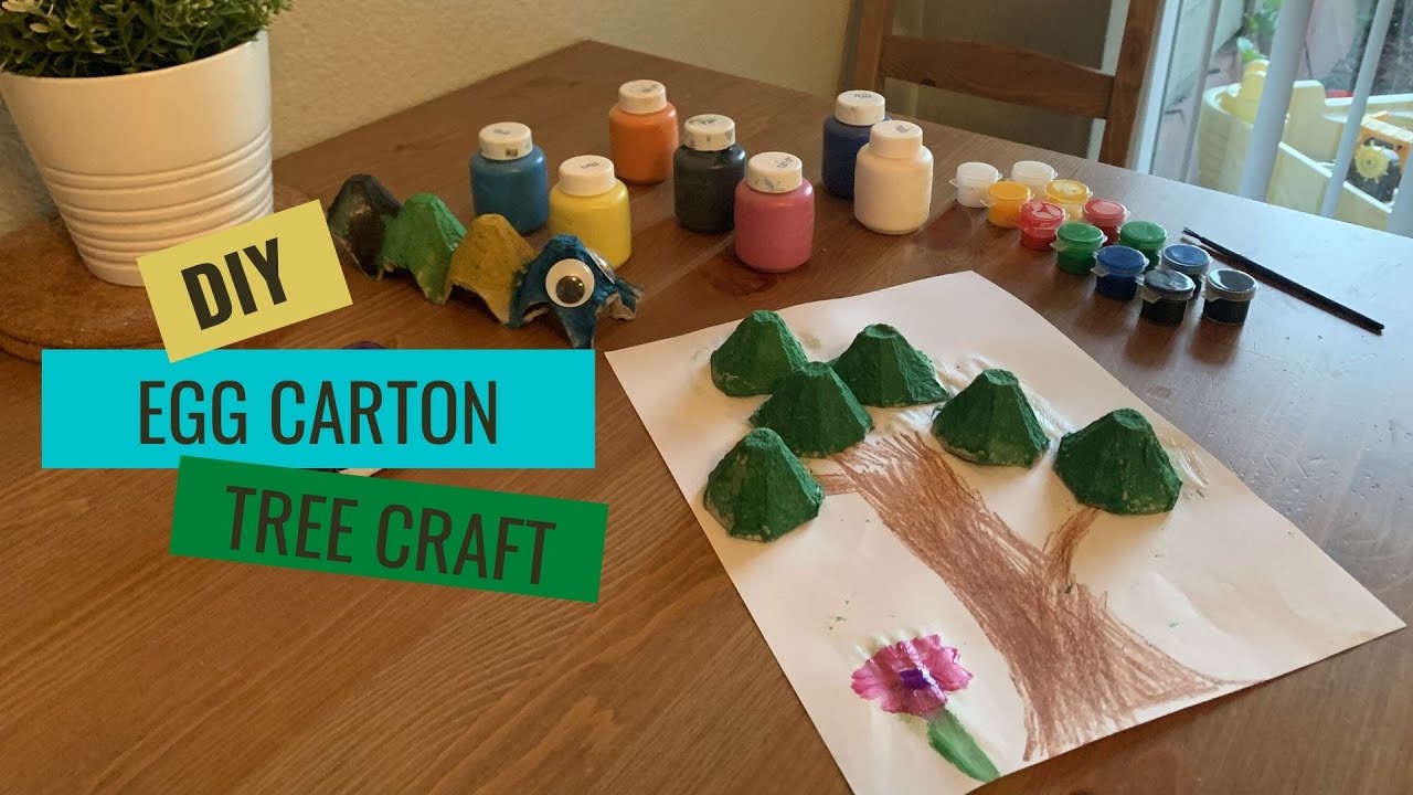 Egg Carton Crafts For Kids | Recycled Egg Carton Tree Project | Egg Carton Tree Crafts For Kids