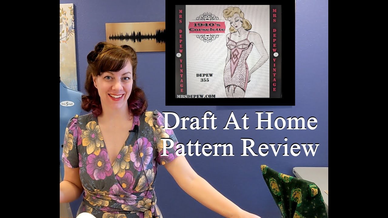 Mrs Depew 1940's Corselette Draft at Home Pattern Review #VintageClothes #PatternReview #RetroSewing