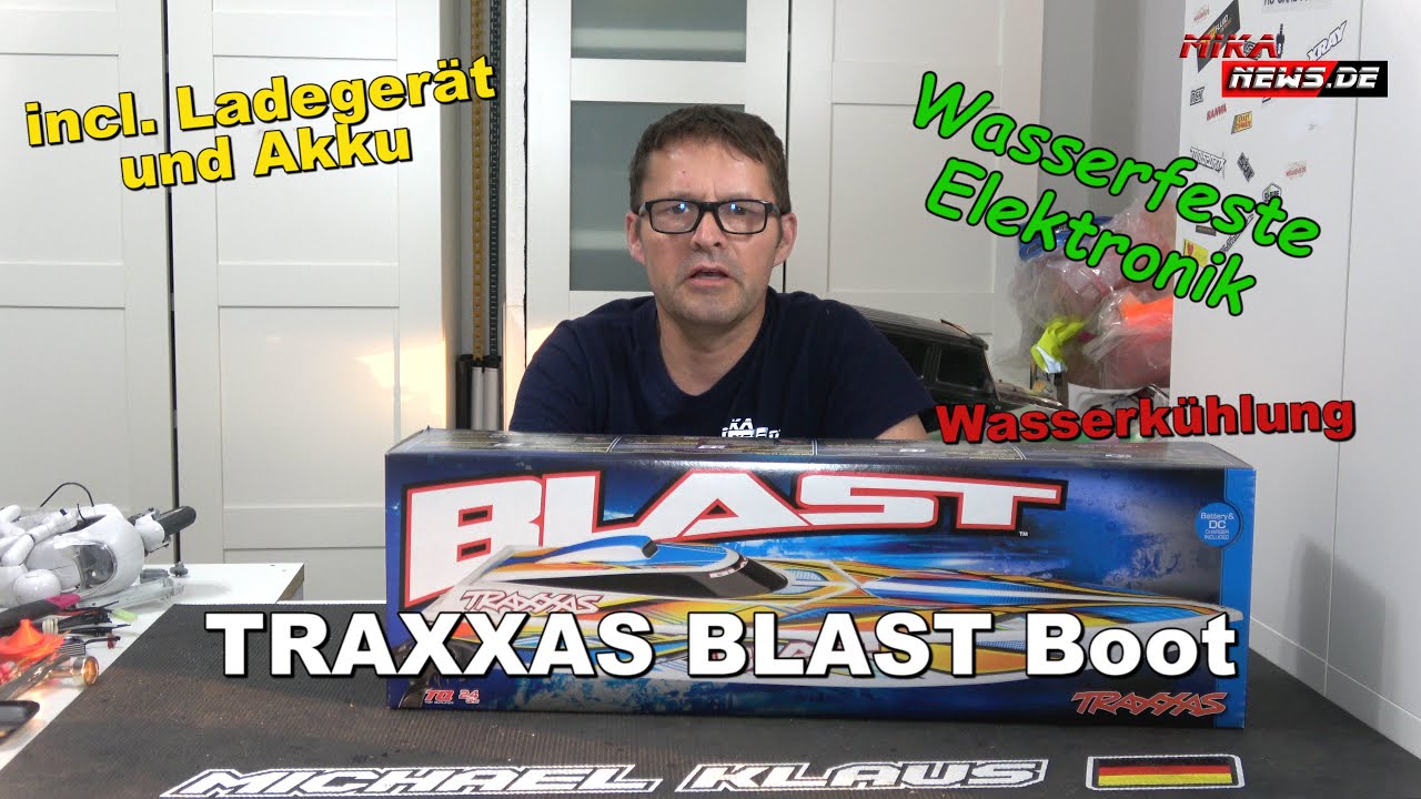 UNBOXING - TRAXXAS BLAST Boot mit Akku und Ladegerät