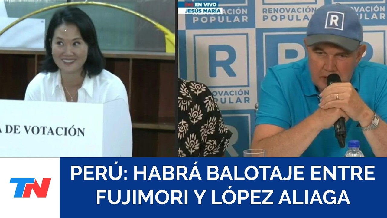 Elecciones en Per&uacute;: Fujimori y Aliaga se encaminan a un balotaje en un conteo de votos muy ajustado