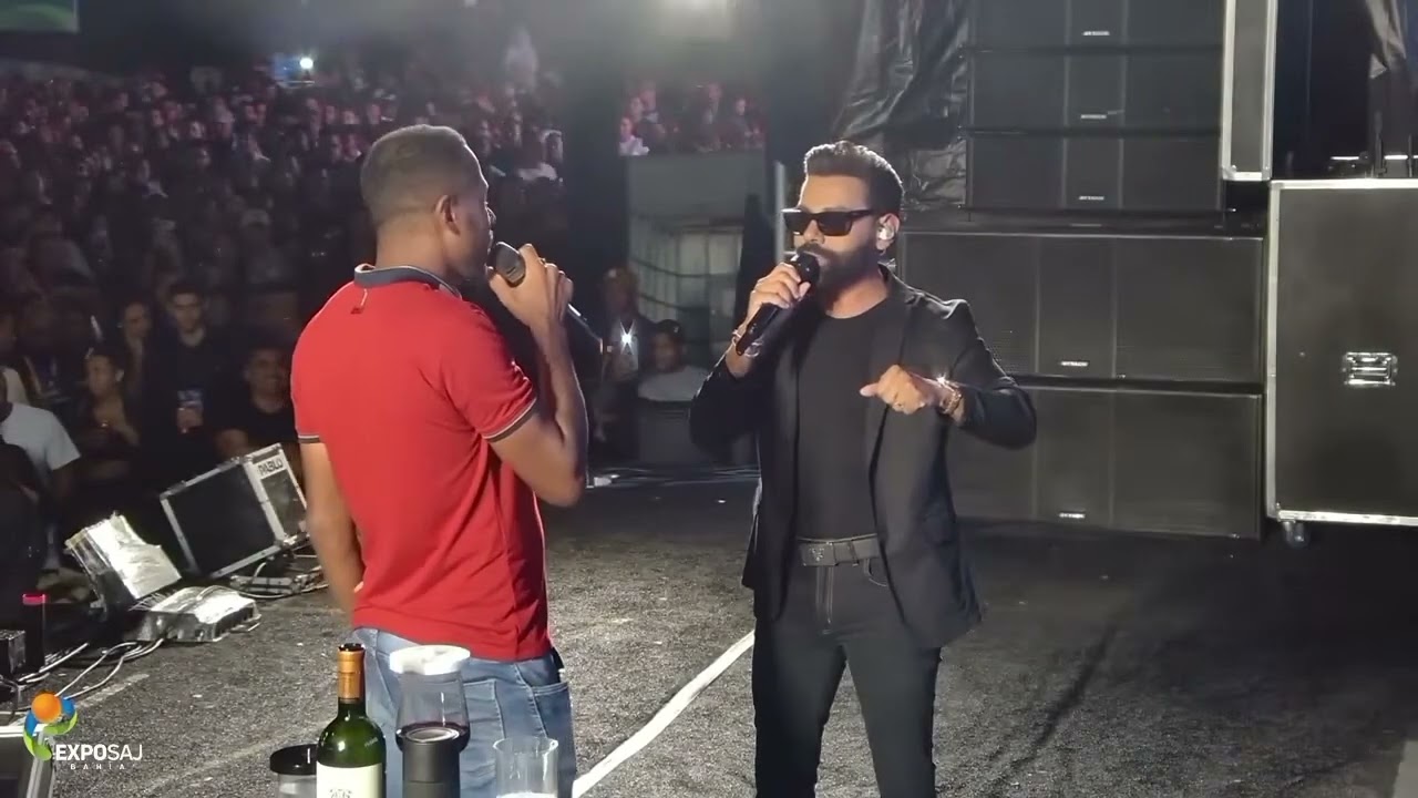 Reginaldo Araújo O Gari Apaixonado cantando com pablo na exporSaj. Um sonho realizado 