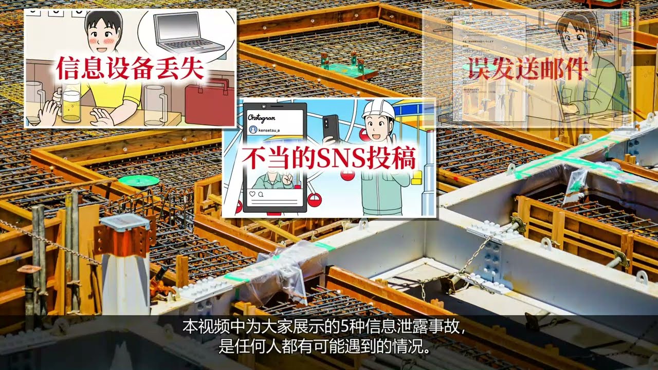 建設現場における情報漏えい事故例と注意ポイント　全体版（中国語）