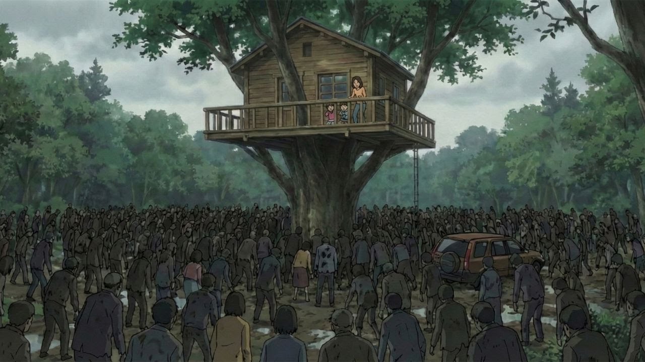 &ldquo;From a Peaceful Morning to a Tree House Above the Dead _ A Ghibli-Style Zombie Survival Story&rdquo;
