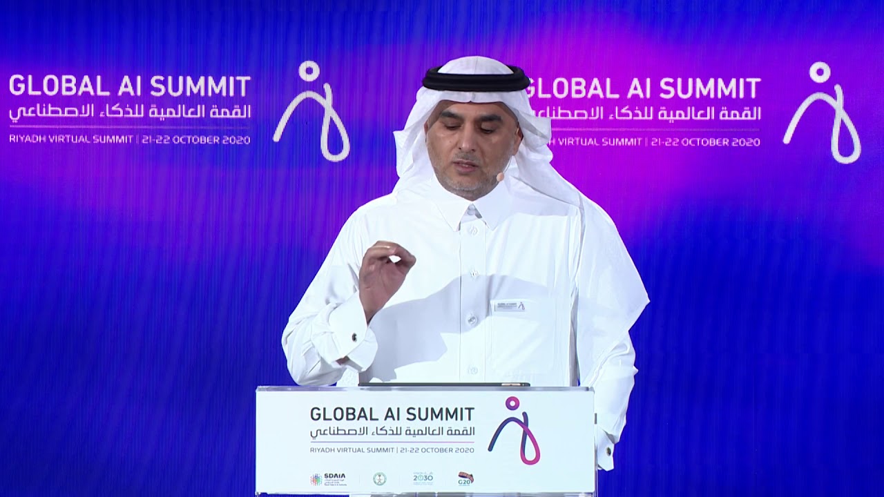Global AI Summit: H.E. Dr. Abdullah Alghamdi announcing the National Strategy for Data and AI