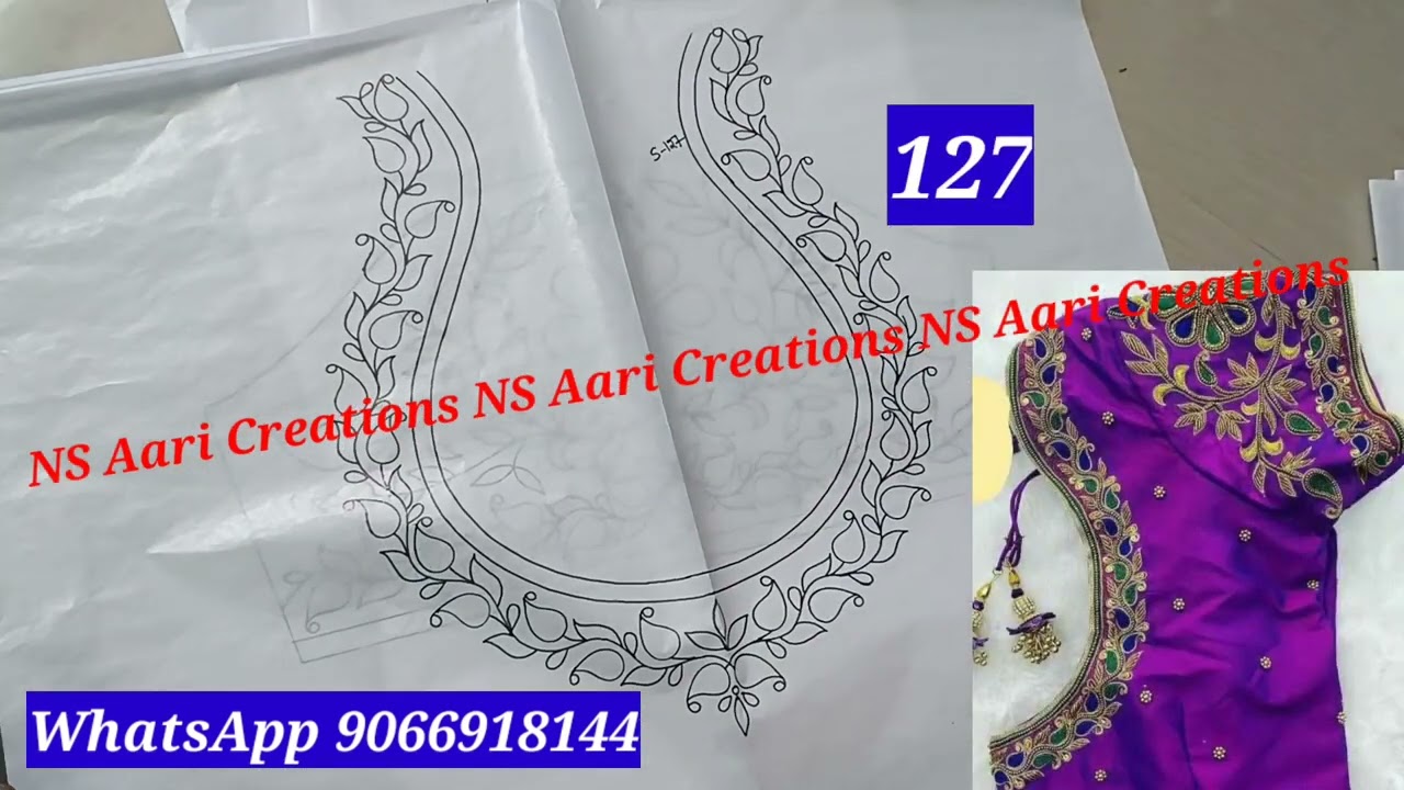 Set 121-130 | Aari Tracing Papers | For Aari Sketches WhatsApp 9066918144