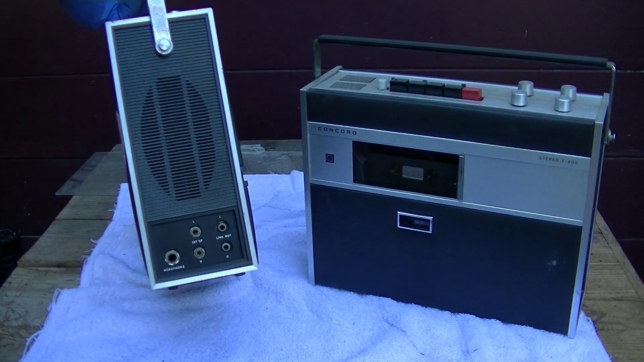 Concord F400 Vintage Portable Cassette Tape Recorder Repair