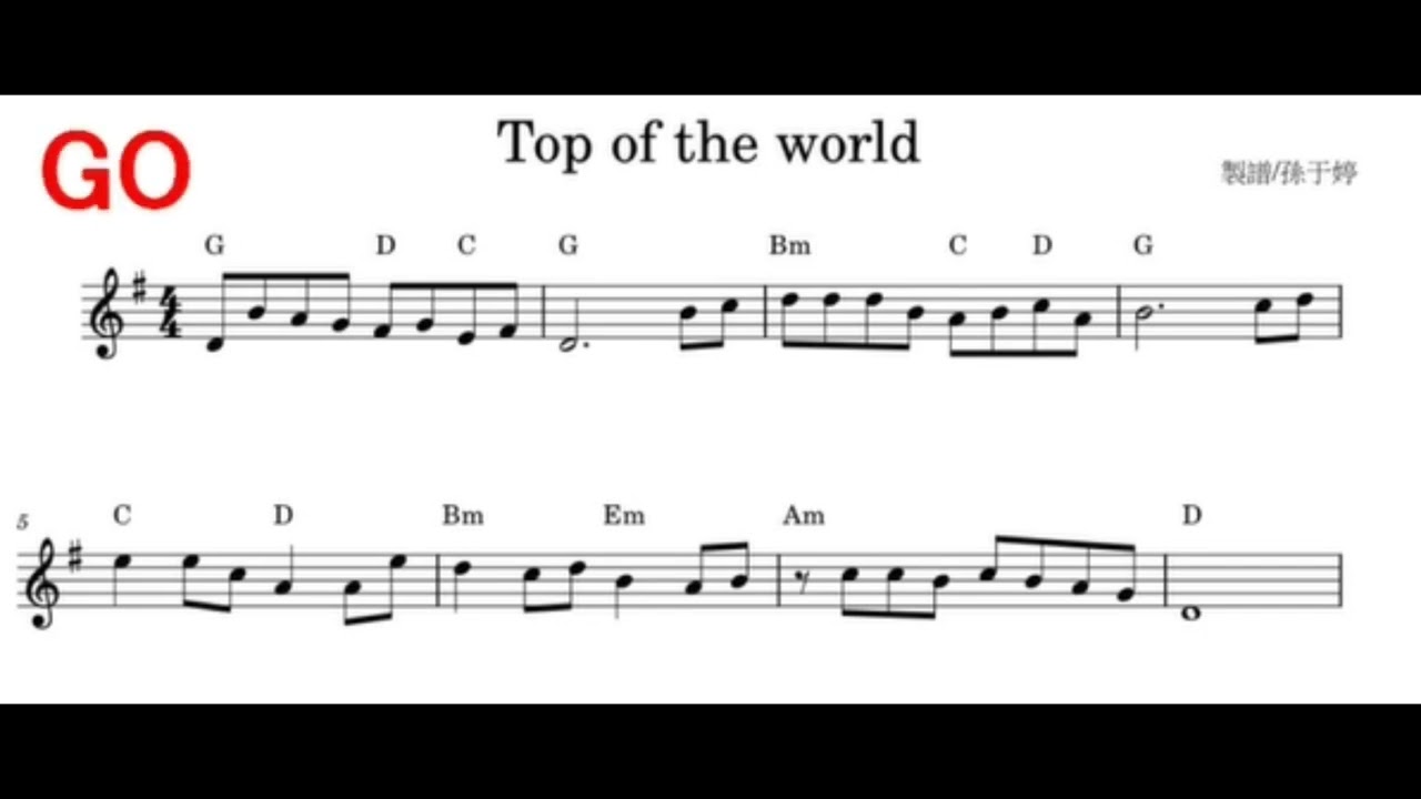 Top of the world伴奏