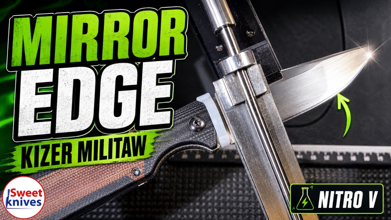 You Won’t Believe This Edge! Sharpening a Kizer Militaw Nitro V
